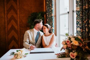 Love and promise - Waltham Forest Town Hall Walthamstow photographer capturing couple's emotional moment at the registry office Walthamstow Town Hall